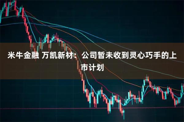 米牛金融 万凯新材：公司暂未收到灵心巧手的上市计划